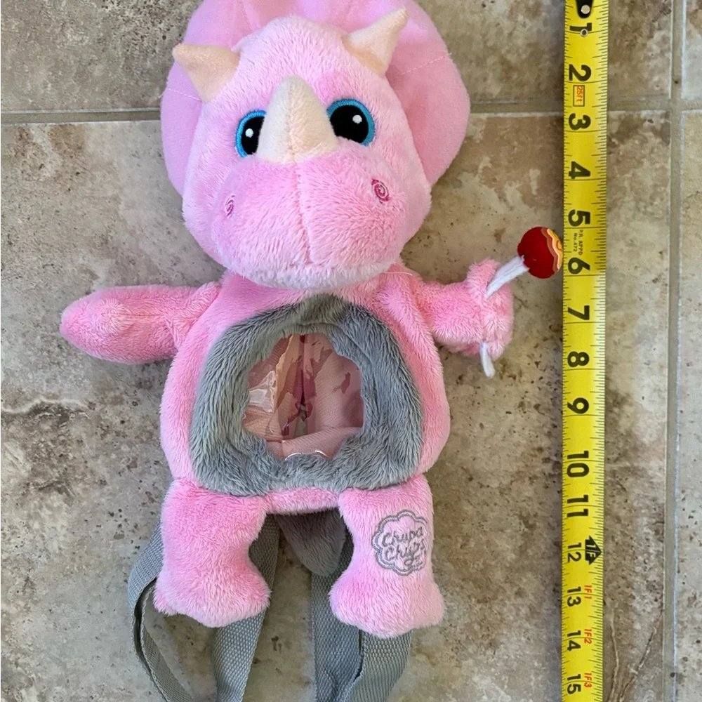 Backpack Chupa Chups Cool Friends Pink Plush Triceratops Dinosaur Candy Red Soft